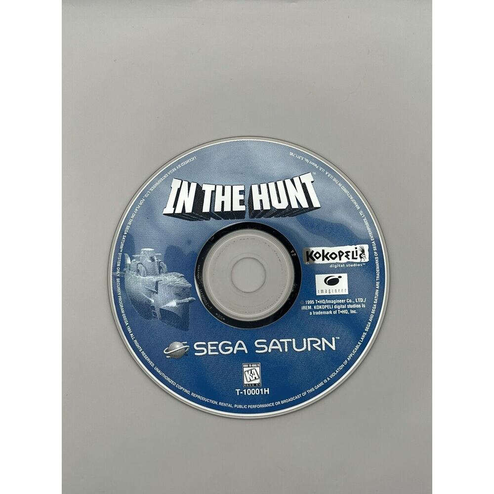 In The Hunt (Sega Saturn) Kokopeli Disc Only GREAT CONDITION Tested & Works